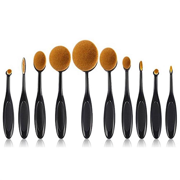 10pcs brosse à dents cosmétique brosse de maquillage ensemble de brosses ovales