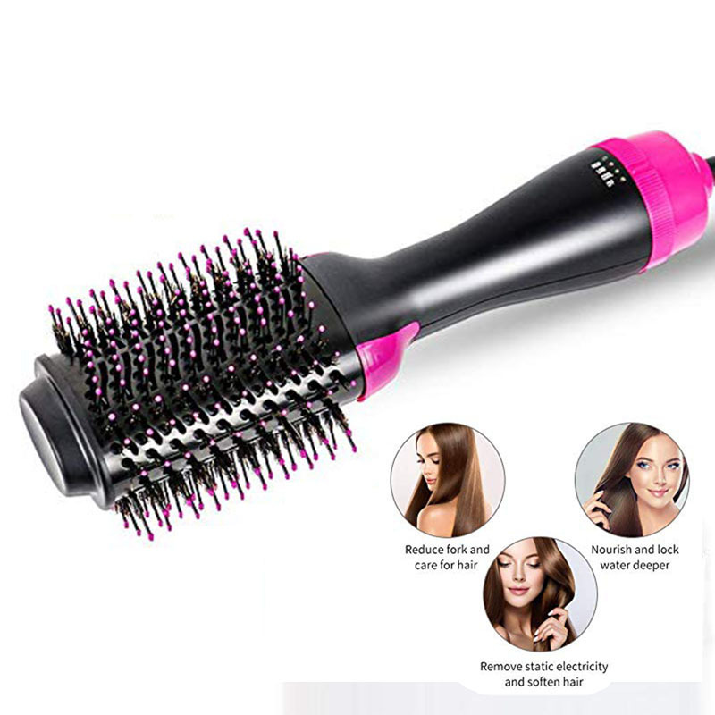 Brosse sèche-cheveux lissante 2 en 1