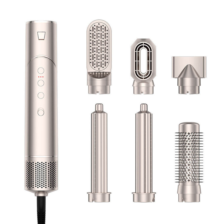 6 en 1 peigne chaud pliant des ions multifonctionnels coiffure