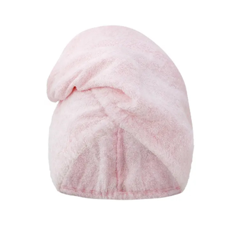 Serviette en peinche turban à bambou à bambou rose absorbant.