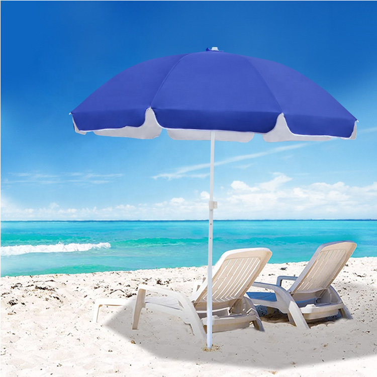 Parapluie de plage portatif de jardin extérieur pliable coupe-vent