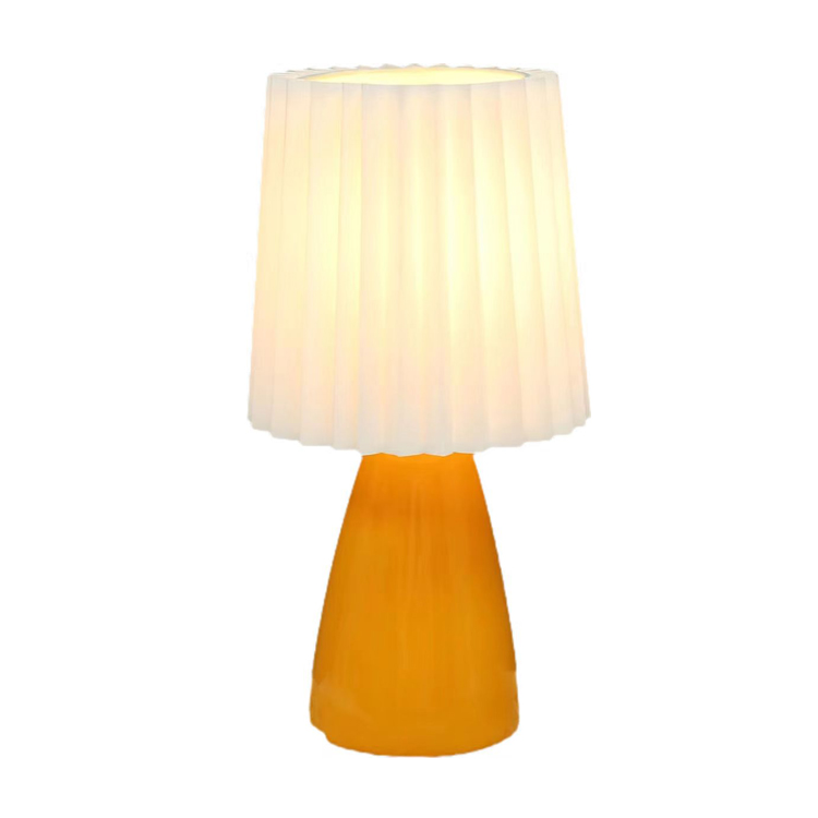 Lampe de bureau d'ambiance USB en verre moderne, décoration de chambre à coucher