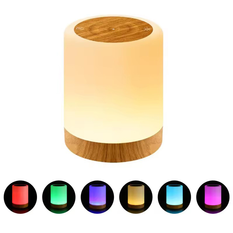 Lampe de table LED RVB rechargeable portable tactile pour chambre à coucher