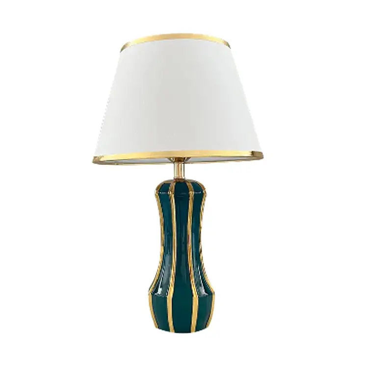 Lampe de bureau à colonne d'étude moderne sur pied vert noirâtre