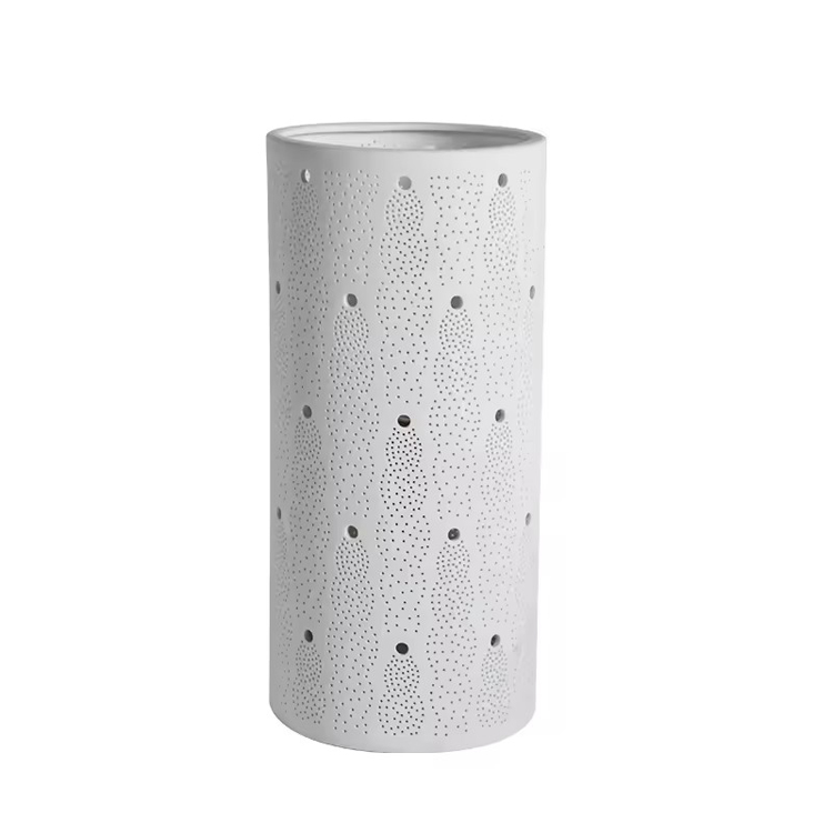 Lampe de table cylindrique de haute qualité personnalisée en usine de céramique