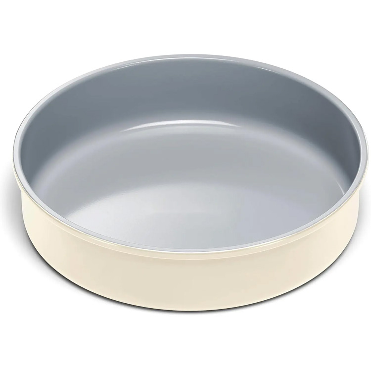 En revêtement de cercle Pan de casseroles à gâteau rond en acier inoxydable antiadhésif