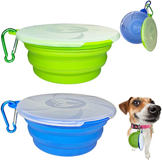 Bol d'alimentation en silicone pour chien pliable