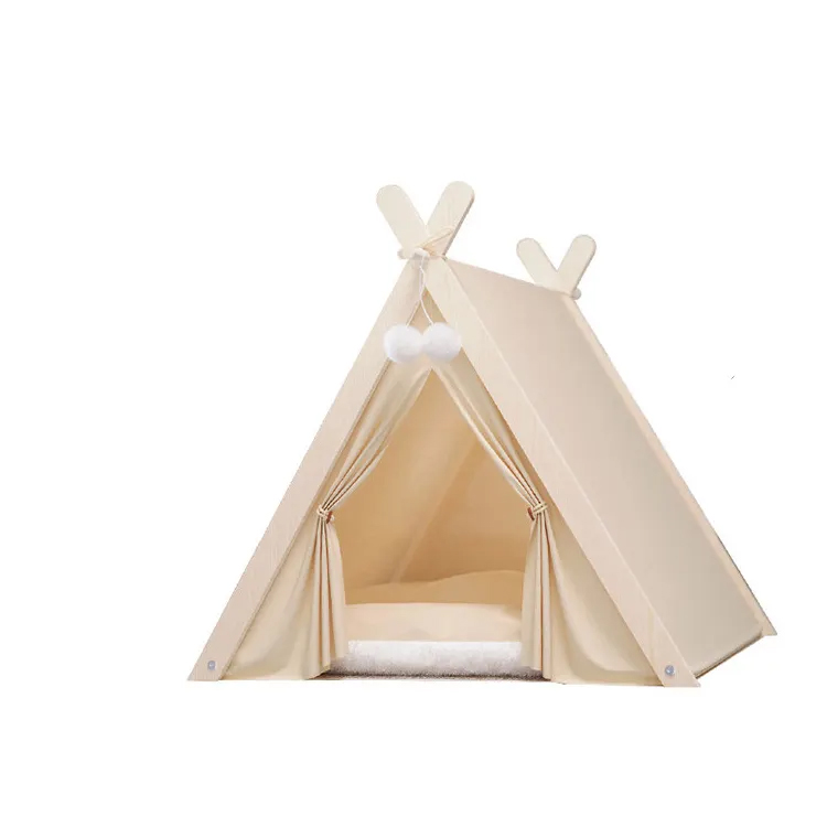 Meubles pour animaux de compagnie confortables maison de tente tipi portable