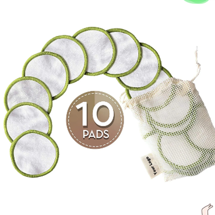 Rounds de coton bambou lavables réutilisables coton