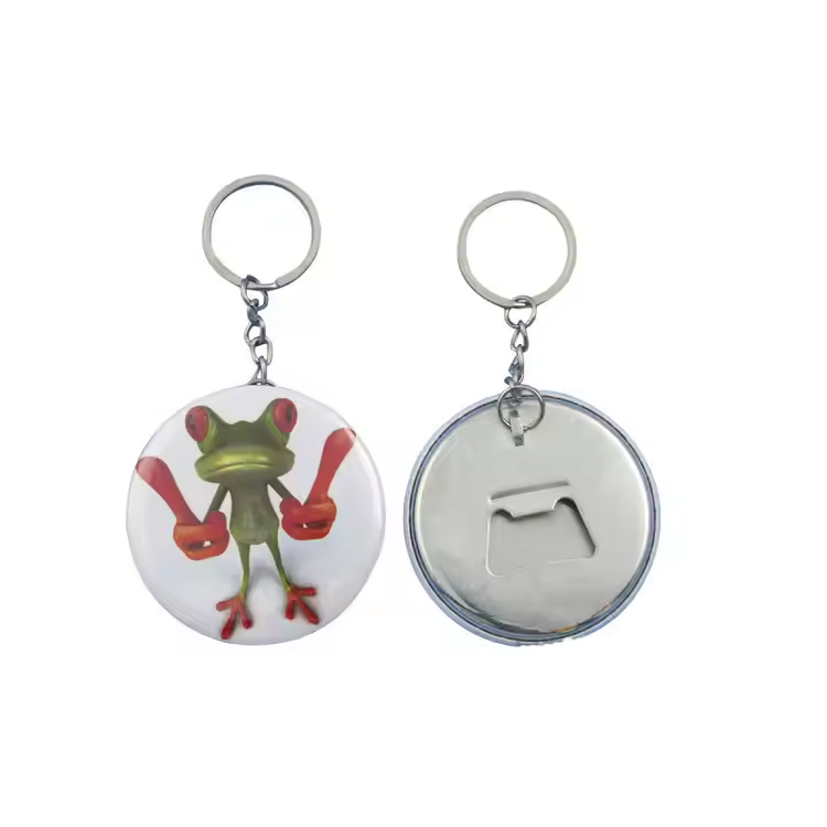 Chaîne de clés d'ouverture de bouteille vide de bouteille vierge de 44 mm de 44 mm personnalisée