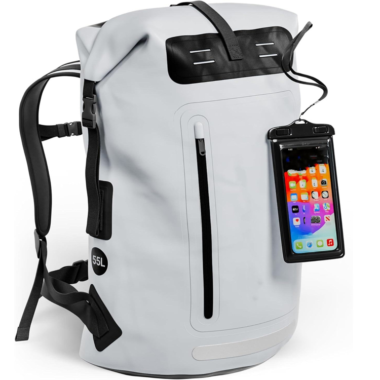 Sac sec personnalisé à fermeture par enroulement robuste pour l'extérieur