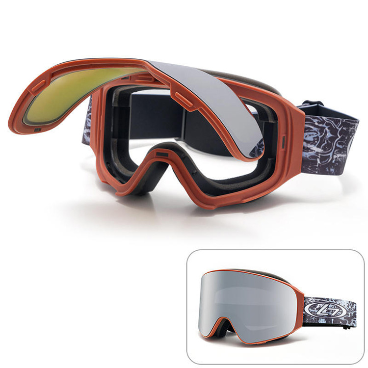 Lunettes de snowboard UV400 coupe-vent antipoussière unisexes personnalisées