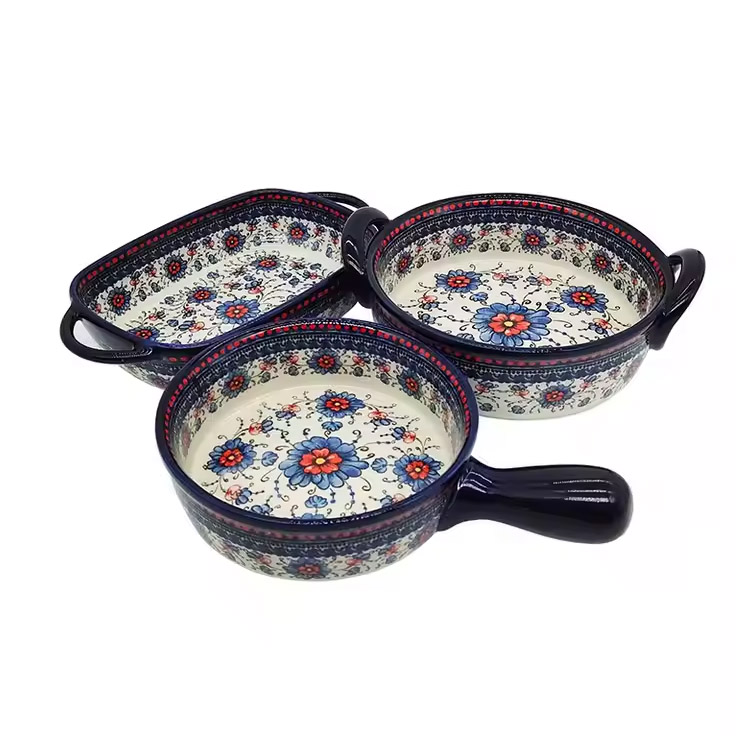 Pauf à frire de porcelaine résistante à l'imprimerie vintage personnalisée