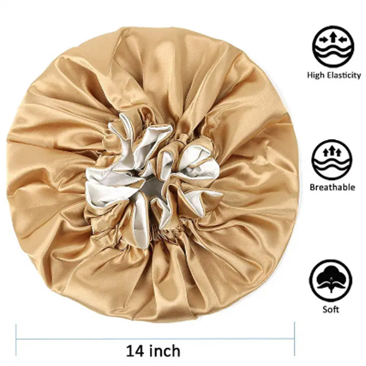 Designer Fashion Double couche satin grande femme de douche de douche