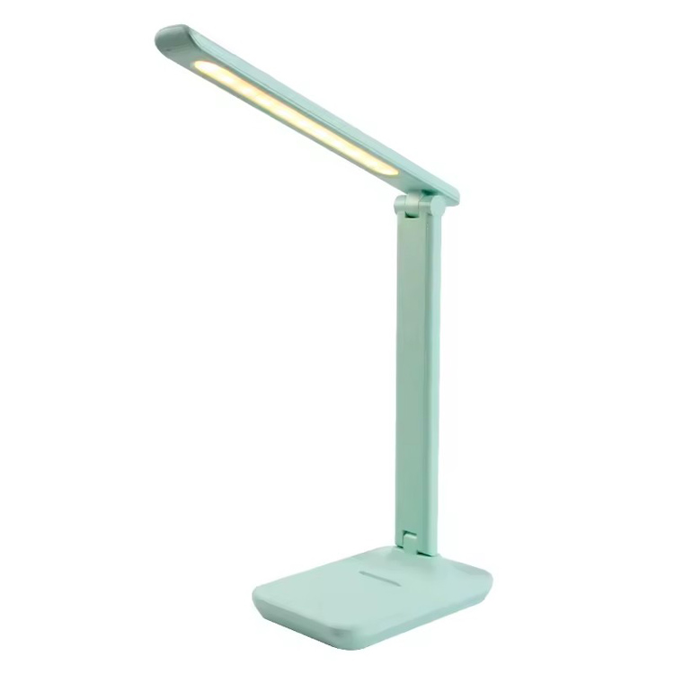 Bureau minimaliste moderne avec support de téléphone lampe de table verte