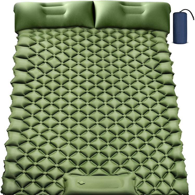 Coussin de couchage de camping gonflable pour deux personnes