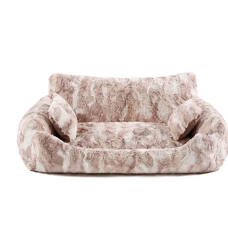 Lit pour animaux de compagnie à double face avec oreiller canapé de couchage de chat sans glissement