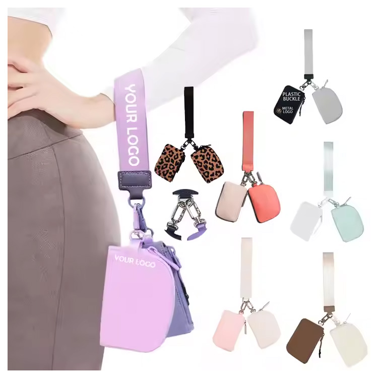 Double pochette double, bracelet, double pochette, sac de porte-clés
