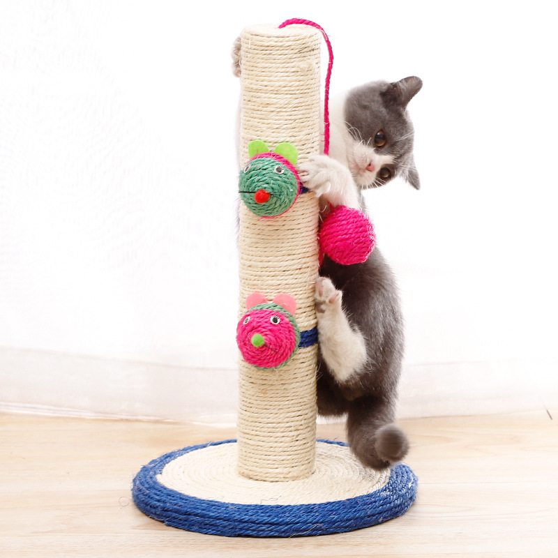 Poteau à gratter en sisal pour chat durable