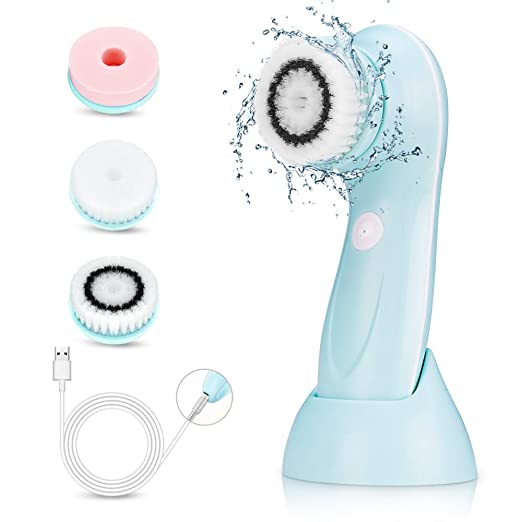 Brosse nettoyante sonique vibrante pour le visage à rotation électrique