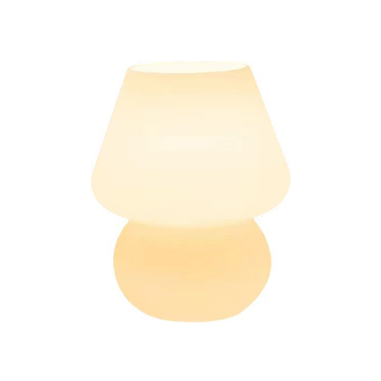 Lampe de table d'intérieur de champignon de chambre à coucher d'étude en verre européenne
