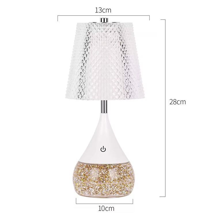 Lampe de bureau Cube en bouteille à paillettes RVB, Style exquis, veilleuse