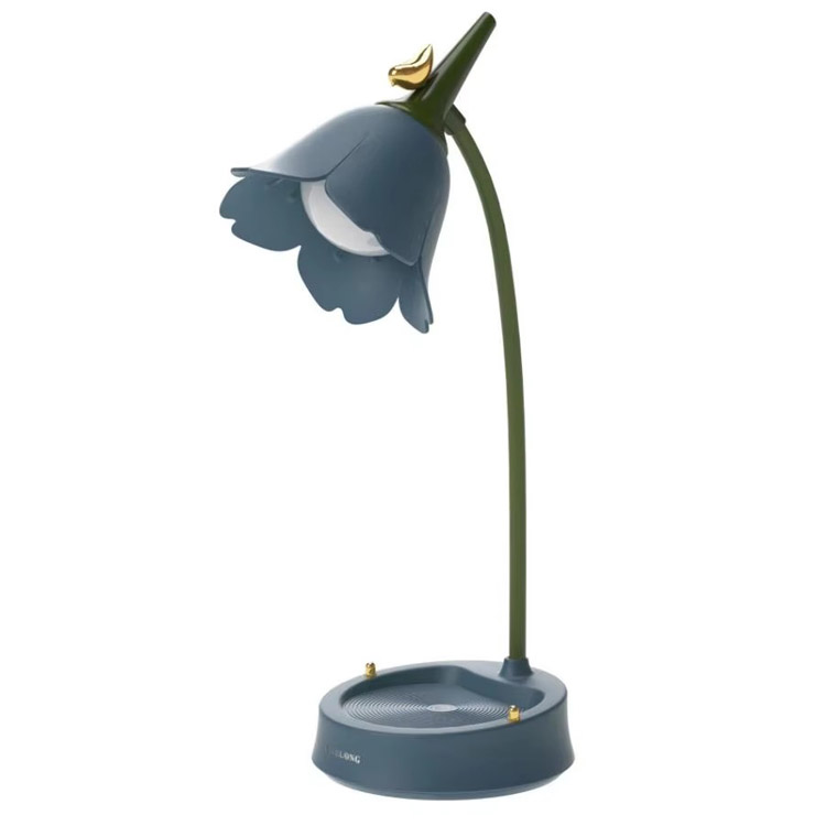 Lampe de bureau tactile de lecture de chambre d'étudiant à LED de fleur