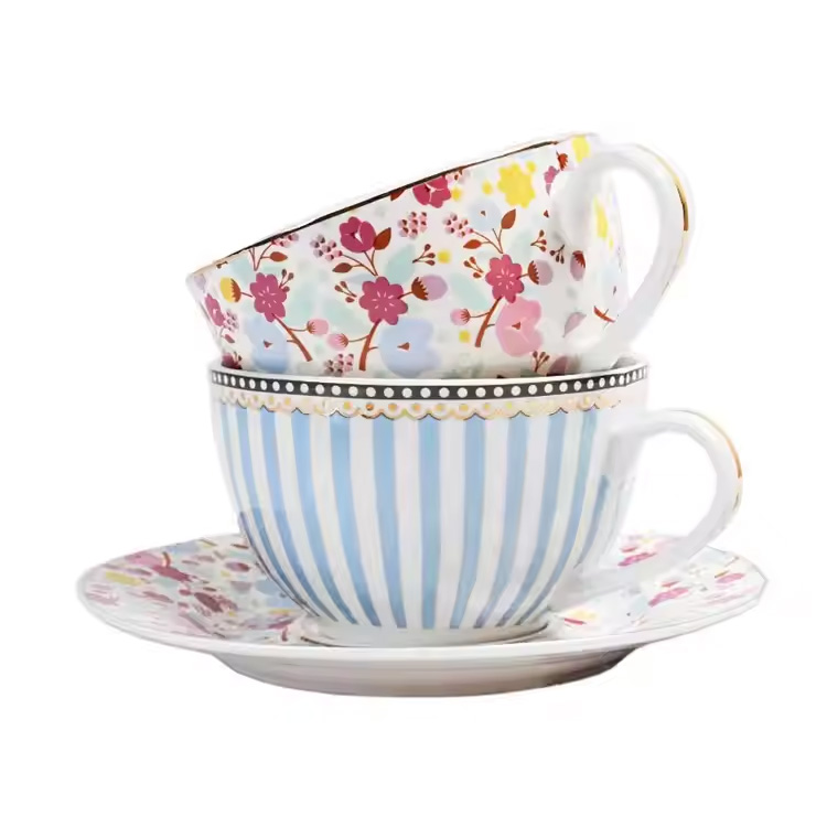 Tasse de café en céramique de chinois personnalisée de style fleur