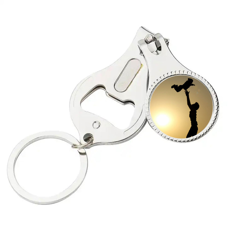 Ouvre-orteils pliable, porte-clés, ciseaux à ongles, coupe-ongles