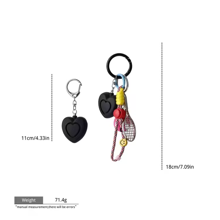 Charmes de sac fonctionnel avec un porte-clés en toute sécurité de style alarme de panique