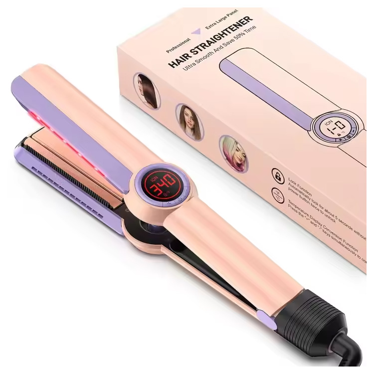 Fer à lisser haute performance à plaques larges, fer plat