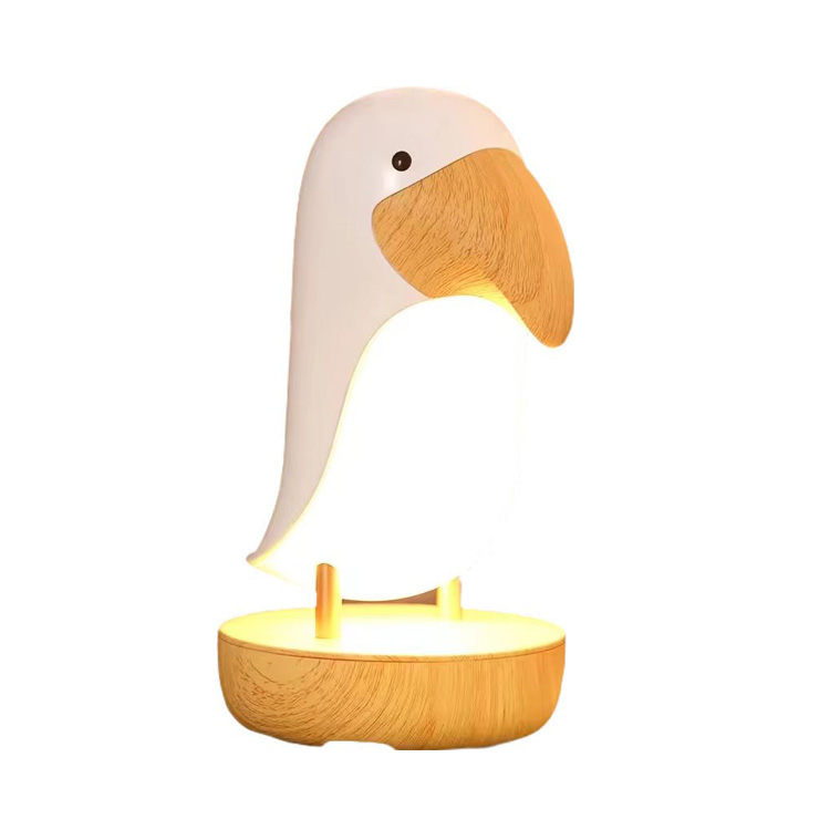 Lampe de bureau d'oiseau de chevet sans fil à gradation tactile, décoration d'intérieur