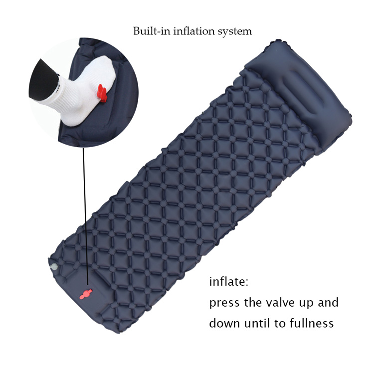 Matelas de couchage pliant en nylon léger pour tente de camping