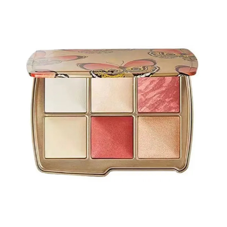 Palette de fards à paupières à pigment élevé à 6 couleurs.