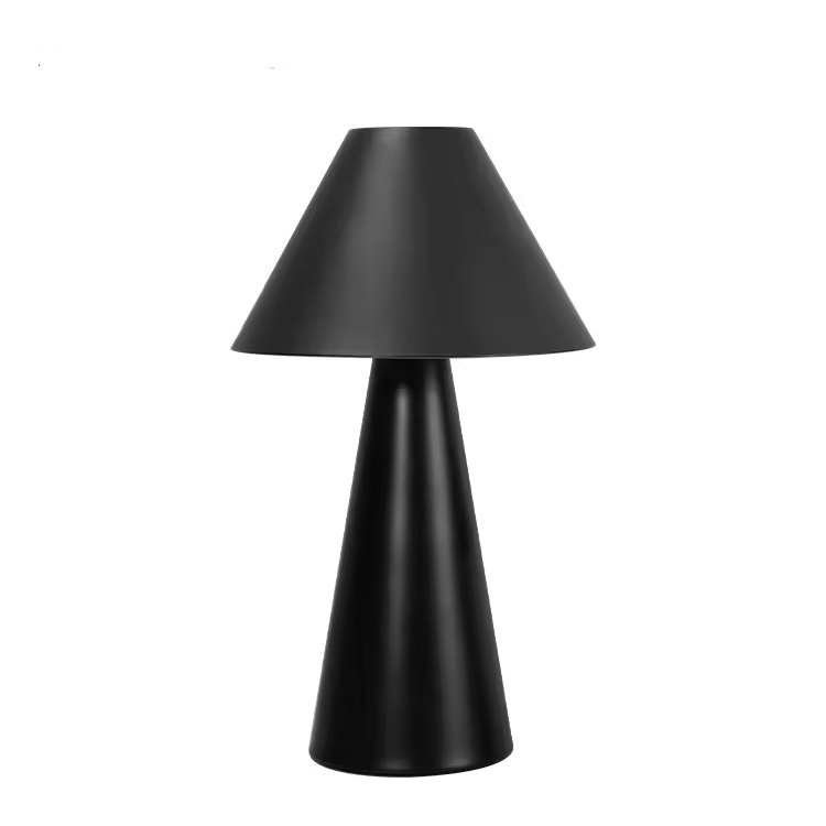 Lampe de table champignon LED rechargeable sans fil en fer métallique