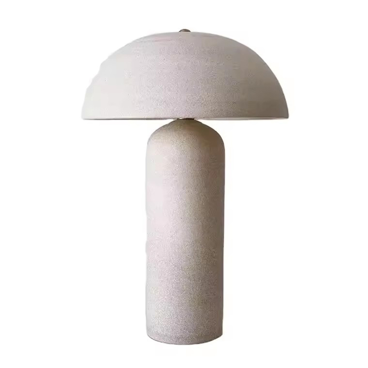 Lampe de table en céramique de champignon de maison simple et créative moderne
