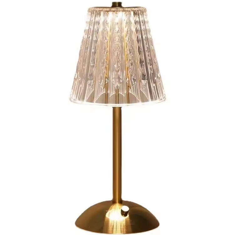 Lampe de table romantique décorative d'ambiance en cristal moderne