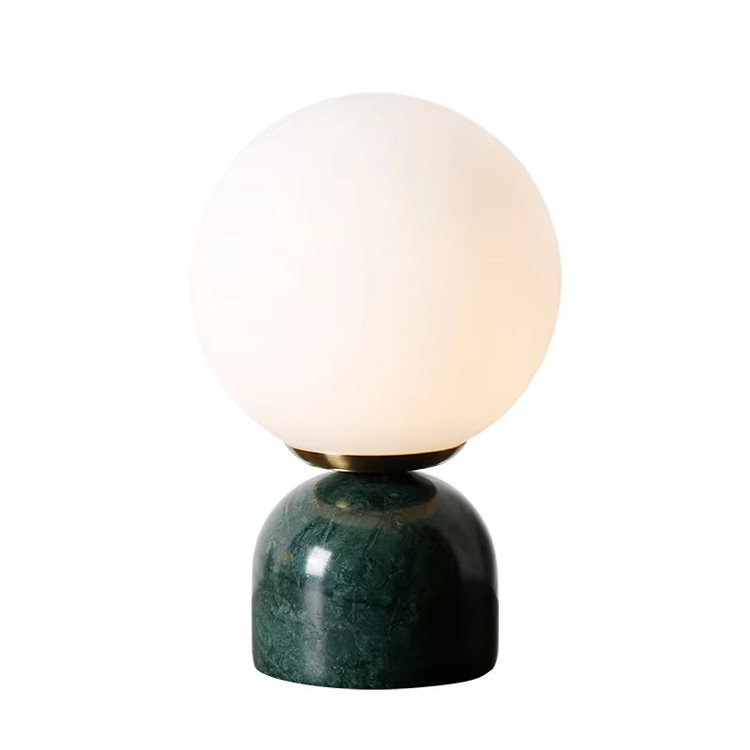 Lampe de table intelligente en verre, base en marbre moderne, mini lampe de chevet
