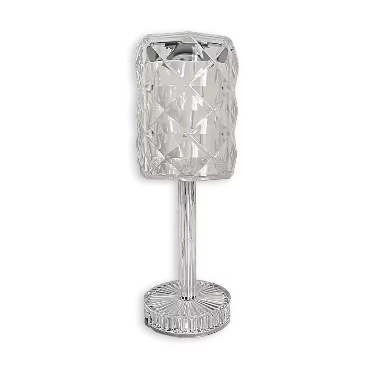 Lampe de table en cristal sans fil rechargeable pour restaurant moderne