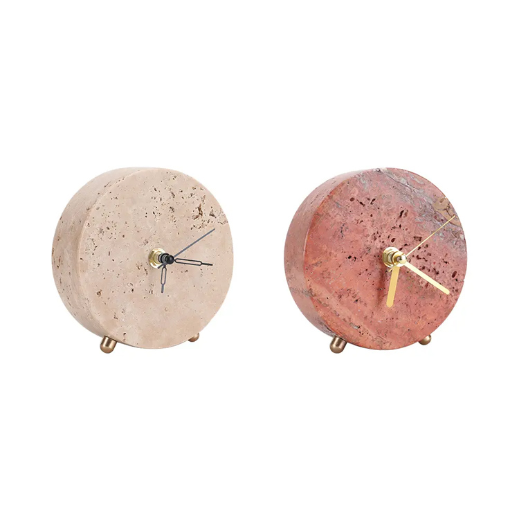 Horloge en marbre de salon de maison créative simple moderne