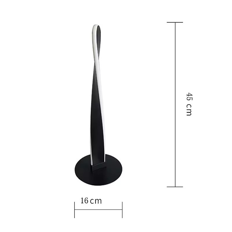 Lampe de bureau en spirale décorative de conception d'éclairage simple et moderne