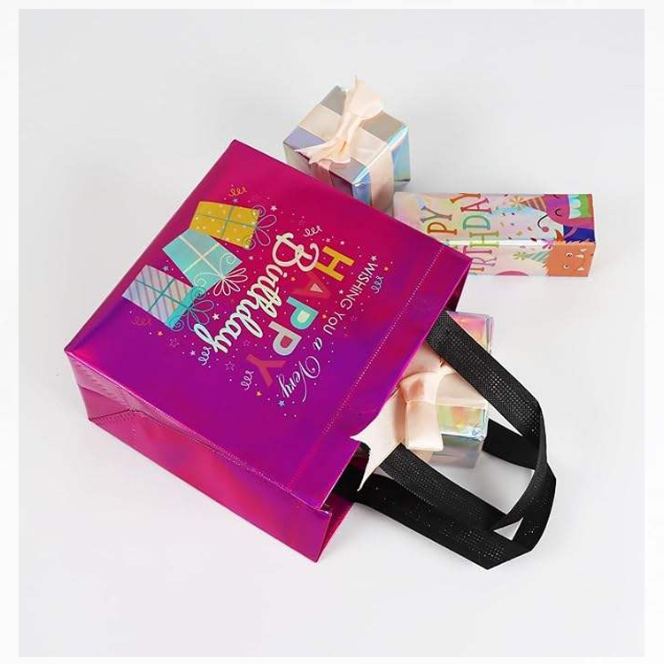 Sacs d'anniversaire non tissés de couleurs coordonnées multi-tailles