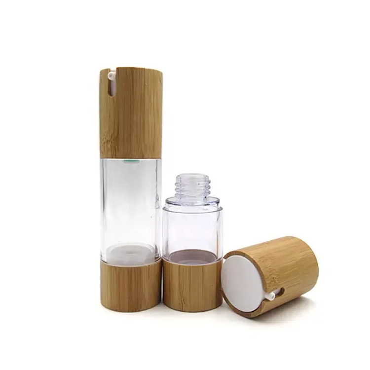 Nature Bamboo Plastique en plastique Pompe sans air