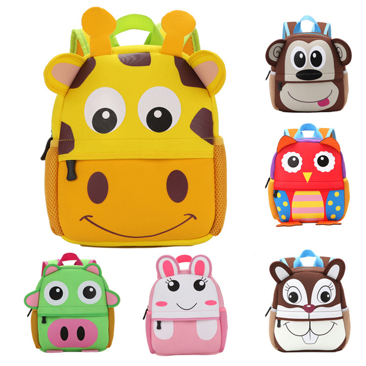 Sacs d'école en néoprène Maternelle Kids Cartoon Backpack