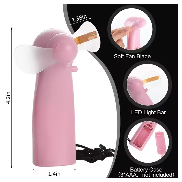 Nouveau Mini ventilateur portatif pratique de batterie de Message personnalisé