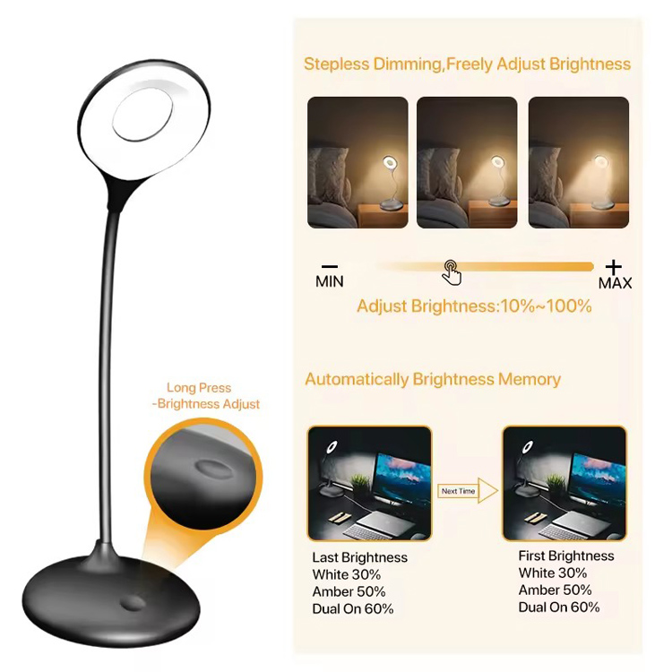 Lampe de table simple de bureau à LED réglable moderne nordique