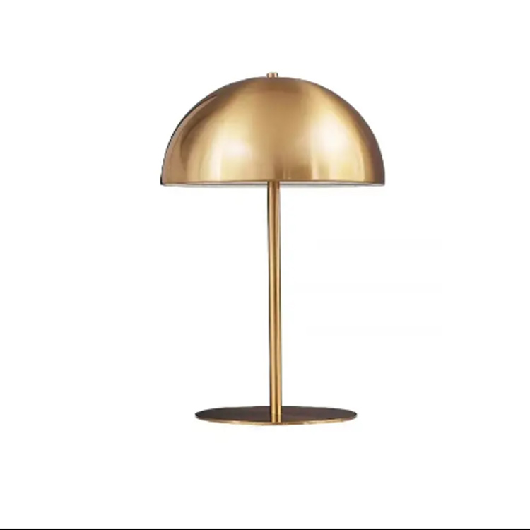 Lampe de bureau artistique semi-circulaire en forme de champignon forgé rose nordique