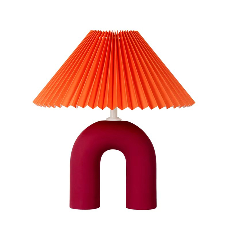 Lampe de table en céramique de chevet de chambre à coucher d'Europe du Nord