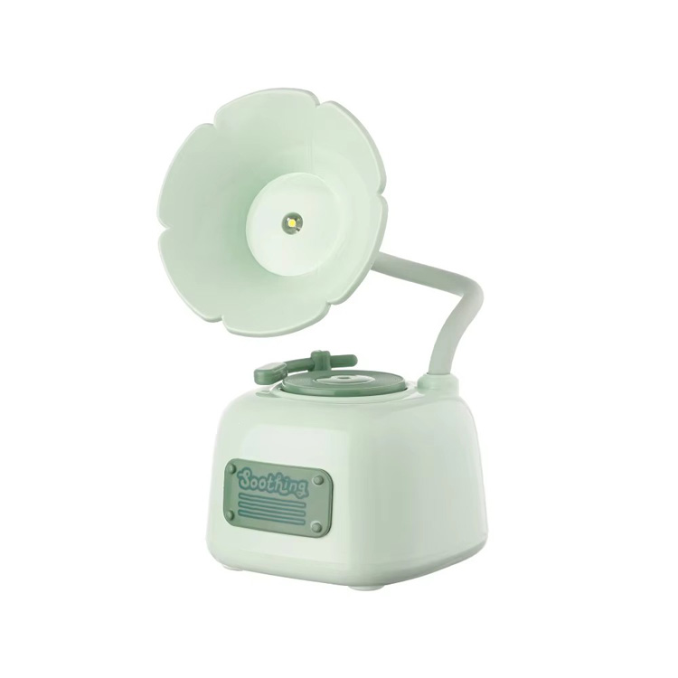 Ornements Lampe de table mini phonographe à charge USB à intensité variable