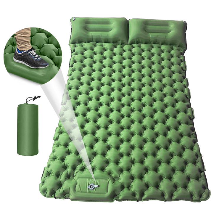 Matelas de camping portatif extérieur d'épaisseur de 10cm double